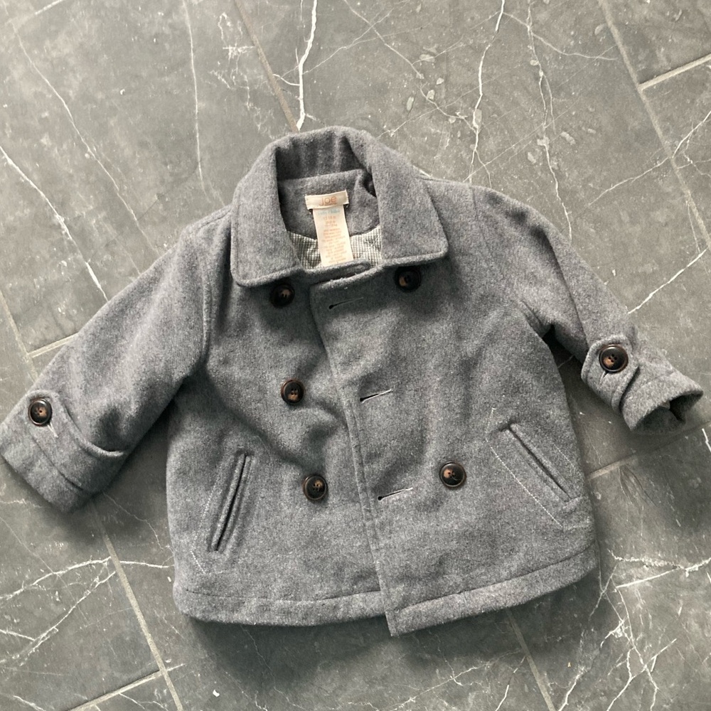 Classic Gray Kids Peacoat